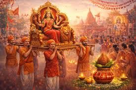 देवी के पालकी पर आगमन का प्रतीकार्थ 
