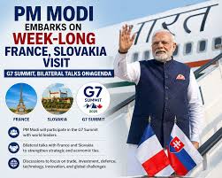 प्रधानमंत्री नरेंद्र मोदी की फ्रांस और स्लोवाकिया यात्रा