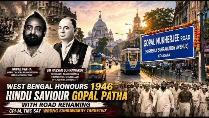 कोलकाता की ‘सुहरावर्दी एवेन्यू’ को ‘गोपाल मुखर्जी रोड’ करने के पीछे क्या कारण है?