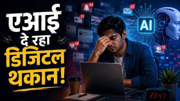 एआई और इंटरनेट से बढ़ती डिजिटल थकान: कारण और समाधान।