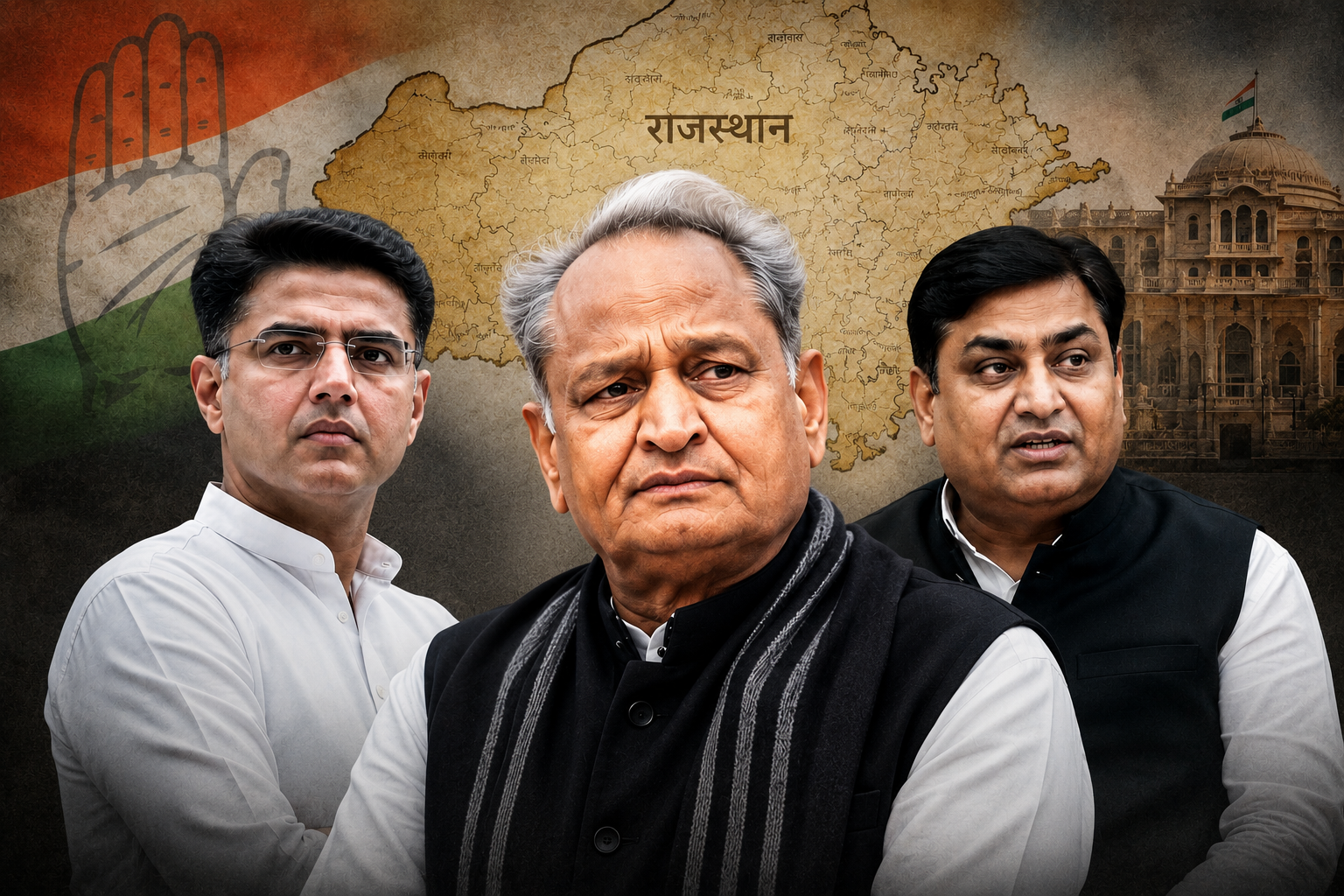 राजस्थान में बीजेपी के बजाय आपस में ही लड़ती कांग्रेस