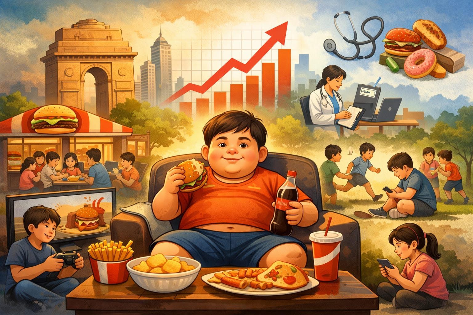 भारत में चाइल्डहुड ओबेसिटी: उभरती हुई साइलेंट पैन्डेमिक